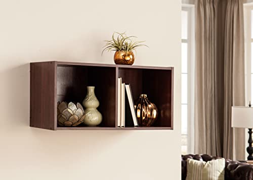 ClosetMaid Cubeicals 2-Cube Storage Shelf Organizer - Stackable or Wall-Mountable, Easy Assembly, Dark Cherry Finish - color: Dark Cherry, size: 2-Cube