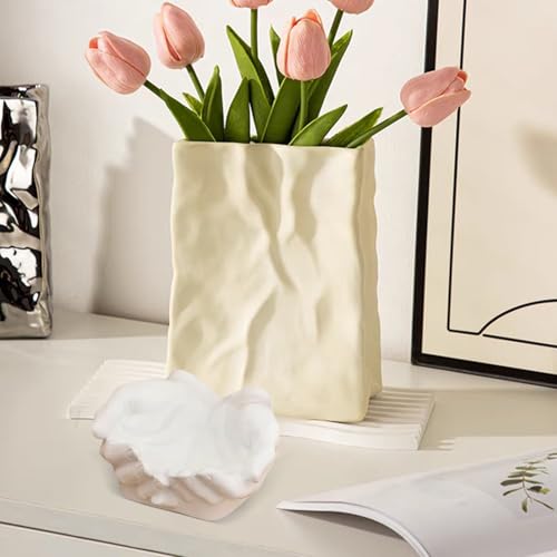Sculpture Key Tray – storage plate, entry dish | elegant hand statue catchall tray, decorative organizer for rings, earrings, car keys, foyer setup, and bedroom nightstand accessory placement - color: White