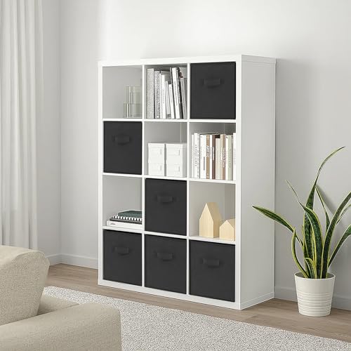 Large Storage Cubes- 13 Inch Cube Storage Bins for Organizing Shelves Kallax - Nursery Closet Organization Bins for Clothes Blanket - 10 Pack Collapsible Decorative Storage Box for Living Room (Black) - color: Black, size: 10 Pack - 13 inches