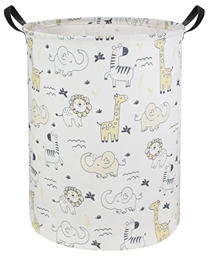 Baby Laundry Hamper Basket Baby Hamper for Nursery Boy and Girl Cute Kids Toys Storage Bin Organizer Animal Room Decor(Animals) - color: Animals
