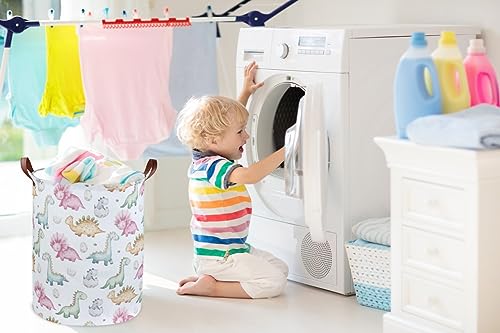 ESSME Kids Dinosaur Laundry Basket,Dinosaur Laundry Hamper for Boys Room Decor,Baby hamper,Nursery Hamper,Cute Basket.(Cute Dinosaur) - color: Cute Dinosaur