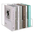 Clear Acrylic Magazine Rack, Vertical File Holder, Desk Organizer Storage Stand for Office, 4 Pack - color: Clear4
