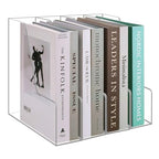Clear Acrylic Magazine Rack, Vertical File Holder, Desk Organizer Storage Stand for Office, 4 Pack - color: Clear4