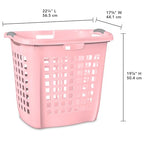 Sterilite 4-Pack Ultra Easy Carry Laundry Basket, Plastic Clothes Hamper Bin w/Comfort Grip Handles & Rim, 2.1 Bushel Capacity, Pink Frost - color: Pink Frost