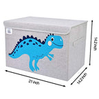 CLCROBD Foldable Large Kids Toy Chest with Flip-Top Lid, Collapsible Fabric Animal Toy Storage Organizer/Bin/Box/Basket/Trunk for Toddler, Children and Baby Nursery (Dinosaur) - color: Dinosaur