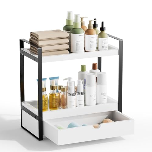 Boulphia 2-Tier Bathroom Organizer (White - New) - color: White - New