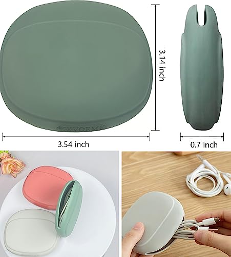 Silicone Headphone Organizer-Data Cable Storage Case-Mini Key Box-Portable Wired Headphone Organizer(Red-Grey-Green-3PCS) - color: Red-Grey-Green