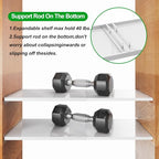 Slideep Adjustable Closet Storage Shelves, Expandable Wardrobe Shelf with Seamless Sticker Heavy Duty Clothes Hanger Rack DIY Divider RV Separator for Cabinet Pantry Cupboard Kitchen, 2Pack - size: 15.8"D x 16.9"W