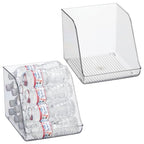 iDesign Plastic Water Bottle Organizer for Fridge, Clear Bottle Holder for Kitchen and Pantry, 2-Pack - style: Pack of 2- Tall