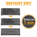 SpaceAid DryingNeat Sink Organizer, Instant Dry Sink Caddy Organizers, Kitchen Sponge Soap Holder Dispenser, Countertop Fast Drying Rack (Bamboo Feet, Dark Gray) - color: Dark Gray