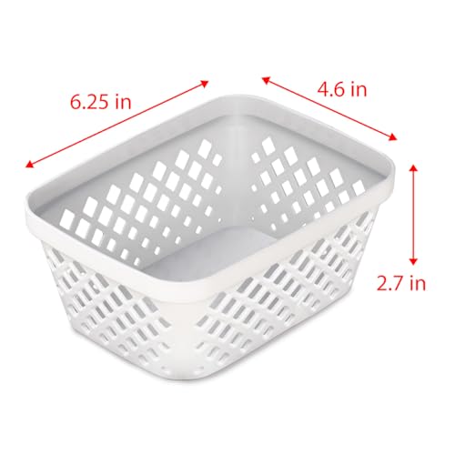 Glad Plastic Storage Basket Set - Multipurpose Drawer Trays, Kitchen Pantry Containers, and Bathroom Bins - 9 Pack Small Organizers, White, 6.25" L x 4.6" W x 2.7" H - color: White, size: Small