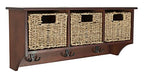 Safavieh Home Collection Finley Hanging 3 Basket Wall Rack - color: Cherry