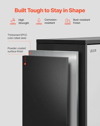 VEVOR Metal Wall Cabinet, 30.31 x 12.01 x 19.69 Inch, Floating Garage Tool Cabinet with Up-Flip Door and Shelf, 240 lbs Load Capacity, Fit for Garage, Basement, Kitchen, Warehouse Assembly Required - style: Upgrade Flip up 20"