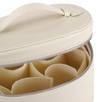 Makeup Bag Vanity Case Cosmetic Bag with Removable Divider Travel Toiletry Bag for Women Portable Make up Box Organizer, Beige - color: Beige