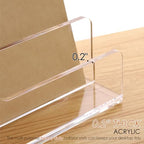 SANRUI 3 Compartments Mail Organizer Letter Holder for Desk ,Vertical Letter Holder,File Sorter Acrylic Desk Organizer Office Supplies,Clear - style: 3 Sections