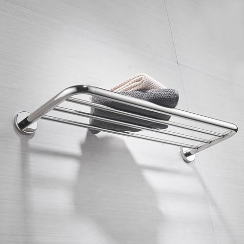 Hotel Towel Racks for Bathroom Wall Mounted, 30 Inch Towel Shelf for Bathroom, 2-Tier Bathroom Towel Rack, Polished Chrome - color: Polished Chrome, size: 30Inches 2PCS