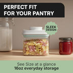 Bop Top Airtight Food Storage Containers with Lid Multi Pack | Kitchen Canister Sets | Air Tight Pantry Container | Pop Top Dry Food Storage Containers for Snacks, Sugar, Flour, Baking, Cereal, Pasta - color: Set of 2