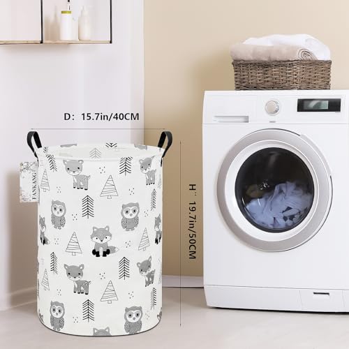 FANKANG Storage Basket, Nursery Hamper Canvas Laundry Basket Foldable with Waterproof PE Coating Large Storage Baskets for Kids Boys and Girls, Office, Bedroom, Clothes,Toys(Animal) - color: Animal