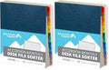 Blue Summit Expanding Monthly File Organizer, Letter Size 12 Month File Folder Organizer with Dividers, Paper Sorter for Desk and Documents (Pack of 2) - size: Letter (Pack of 2)