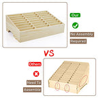 24-Grid Wooden Cell Phone Holder Desktop Organizer Storage Box for Classroom Office (24-Grid) - size: Natural 24-Grid