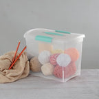 Sterilite Large Nesting ShowOffs, Stackable Small Storage Bin with Latching Lid and Handle, Plastic Container to Organize Office Files, Clear, 6-Pack - size: Large, style: 6 Pack