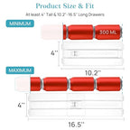 Vtopmart 8 Pack Drawer Dividers for Clothes, 4" High 10.2"-16.5" Adjustable Expandable Dresser Drawer Organizer, Clear Plastic Separators for Dresser, Baby Clothing, Underwear, Cosmetic, Toiletries - size: 4" H,10.2-16.5" L