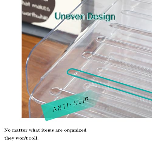 3 Tiers Stackable A4 Paper Trays, Office Desk File Holder, Tidy File Document Letter Book Paper Organizer (3 Tiers,Clear) - color: Clear, size: 3 tiers