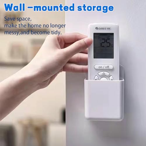 KAKAMINA Remote Control Holder Wall Mount 6pcs,TV Remote Holder with Screws,Self Adhesive Pen Holder for Wall, Suitable for TV Remote Controls, Pens, Keys, Toothbrushes