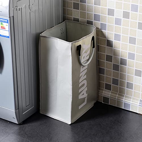 Laundry Basket, Durable Handles for Easy Carry, Collapsible Cloth Baskets, Hampers for College Dorms, Foldable Hamper Bag (Light-Gray,1 Piece) - color: Light-Gray
