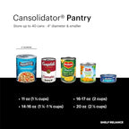 Shelf Reliance Cansolidator Pantry - 2-Pack Can Organizer for Pantry, Stackable Soda Can Storage for Kitchen, Holds 40 Cans of Food or Soda - size: 2 Pack, style: 40 Soup Can