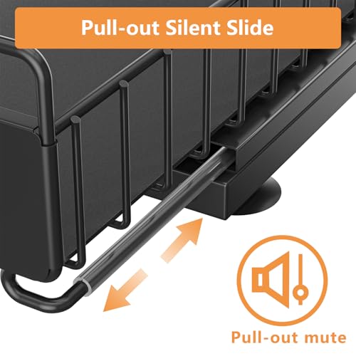 Under Sink Organizer, 2 Packs Under Sink Organizers and Storage, Slide Out Pull Out Cabinet Organizer Shelf with Metal Drawers for Kitchen Bathroom Pantry, Black - color: Black, size: 2 Pack Single Layer