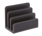 OSCO Brown Faux Leather Letter Holder - color: Brown
