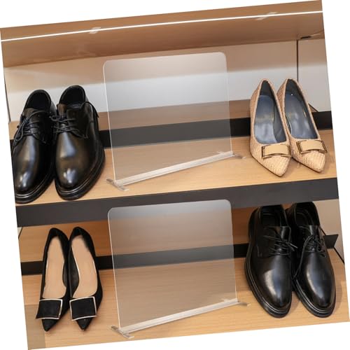 2pcs Acrylic Closet Divider Versatile Storage Organizer Robust Shelves for Wardrobe Shoe Rack and Cabinet