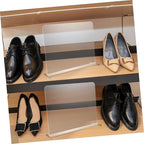 2pcs Acrylic Closet Divider Versatile Storage Organizer Robust Shelves for Wardrobe Shoe Rack and Cabinet
