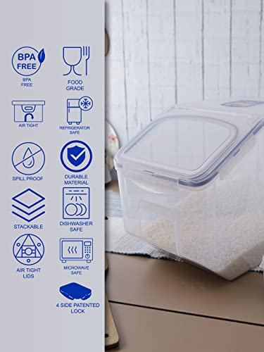 Lock & Lock Bulk Storage Bins Food Storage Container with Wheels (50.72-Cup) - size: 50.72-Cup