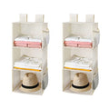 MAX Houser 3-Shelf Hanging Closet Organizers, Collapsible Closet Hanging Shelves for Camper, Nursery Hanging Organizers, Beige, 2-Pack - color: Beige2