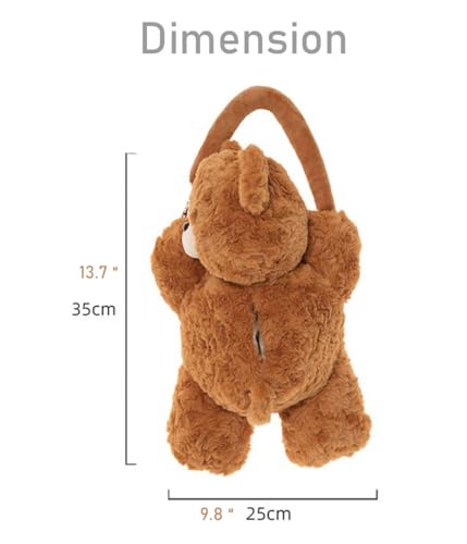 Cute Tissue Box Cover Plush Tissue Box Holder for Car, Home, Decorative Holder/Organizer for Bathroom Vanity Countertop, Nightstands, Office Desk-Bear02 - color: Bear 02