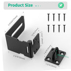 90 Degree Hasp Latch, Heavy Duty 304 Stainless Steel Padlock Hasp Lock for Right Angle File Cabinet, Desk Drawer, Tool Box, Mailbox, Bookcase (Black-4pcs) - color: Black-4pcs