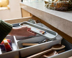 Joseph Joseph DrawerStore Expanding Flatware Cutlery Organizer, Expandable Utensil Tray for Kitchen Drawer, Recycled Plastic - size: Expandable, style: Flatware Organizer