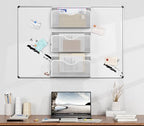 JANE EYRE Magnetic File Holder - 3PCS Paper File Mail Organizer No Drilling Magazine Paper Document Organizer for Cabinets Office Whiteboard - color: White