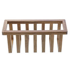 MyGift 11 Inch Premium Solid Acacia Wood Wall Mounted Mail Letter Holder Basket, Rustic Farmhouse Wooden Hanging Card Storage Rack, Home or Office Organizer