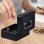 KYODOLED Cash Box with Key,Small Safe Lock Box with Portable Handle,Cash Drawer,5.91"x 4.72"x 3.15" Black Small - color: Black, size: Small