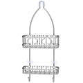 Simple Houseware Bathroom Hanging Shower Head Caddy Organizer, Chrome (22 x 10.2 x 4.2 inches) - color: Chrome, size: Medium