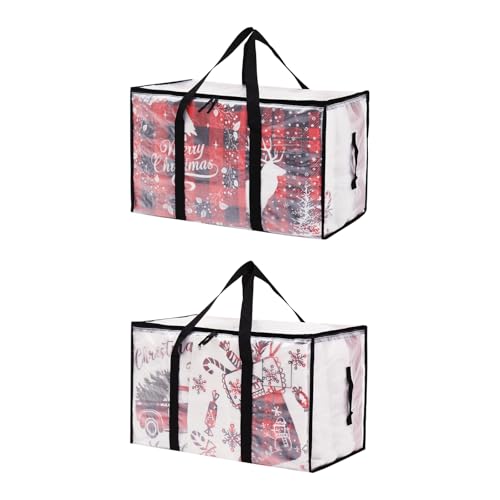 Moving Bags Heavy Duty Extra Large, Alternative for Moving Boxes & Moving Supplies,Clear Storage Bins with Lids, Plastic Packing Tote, Storage Bags for Clothes with Handles & Zippers(Clear, 2 Pack) - color: Clear, size: 2 Pack