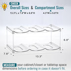 Design for Stanley 40 OZ & Large Bottles & Tumblers with Handle, Acrylic Water Bottle Organizer - Stackable Clear Wine Rack, Cup Holder for Home Kitchen Pantry Shelf Countertop Cabinet, 2 Tier Hold 6 - size: 2 Tier for 6