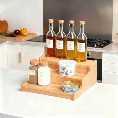 JinDoWin 2 Pack Cabinet Spice Rack Organizer - Enhanced Cabinet Spice Organizer, Practical Spice Rack Organizer for Cabinet and Efficient Cabinet Spice Organizer (2, 9 Inch) - size: 9 Inch