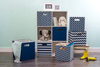 DII Poly-Cube Storage Collection Hard Sided, Collapsible Solid, Small, Nautical Blue - color: Nautical Blue, size: Small Square, 11x11x11"