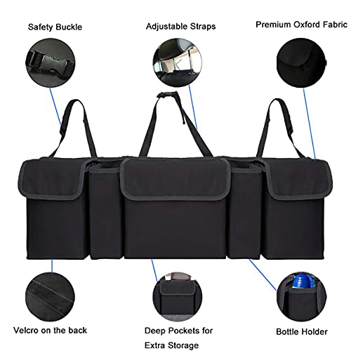 AOPHY Car Organizers and Storage, Backseat Hanging Organizer with 5 Pockets, Waterproof Collapsible Large Capacity Organization Bag, Interior Accessories Trunk Organizer for Car, SUV, Truck, MPV - color: Car Trunk Organizer 5Bag