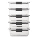 Rubbermaid Brilliance Tritan Plastic Food Storage Containers BPA Free Airtight Lids Ideal for Lunch Meal Prep & Leftovers Set of 5 (3.2 Cup) - size: 3.2 cup (10-Piece)