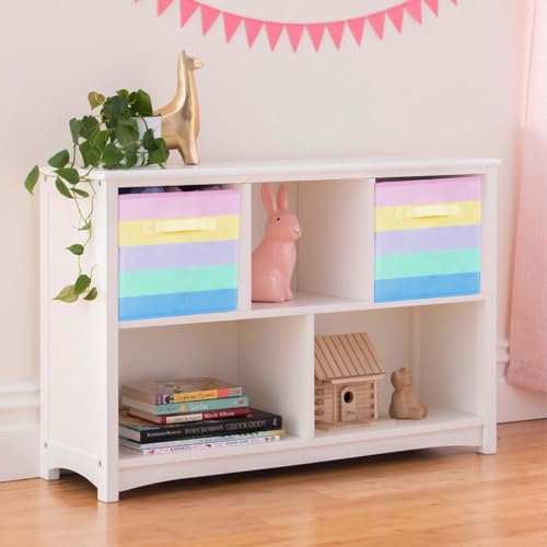PowerKing Collapsible Storage Cubes with Handles, Fabric Foldable Bins for Closet Shelves, Durable Organization Storage Bins, 10.5'' x 11'' x 10.5'' (2Pack, Rainbow) - color: Rainbow Colorful, size: 2Pack